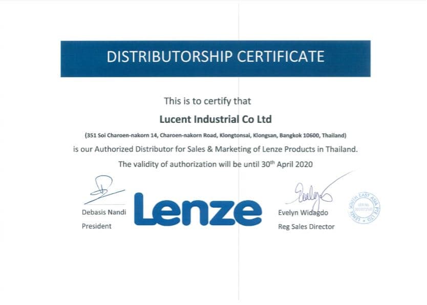 Lenze Cetification